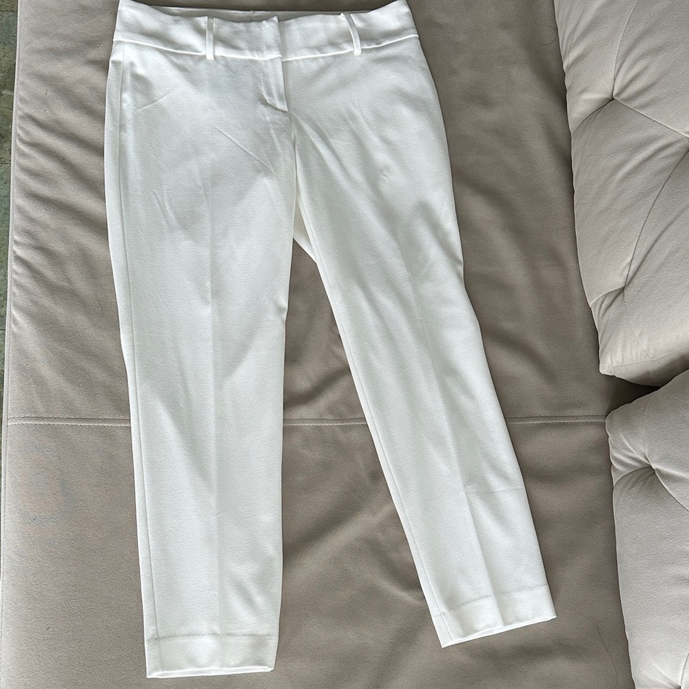 NWT Ann Taylor Winter White Petite Straight-Leg Pants- 4P